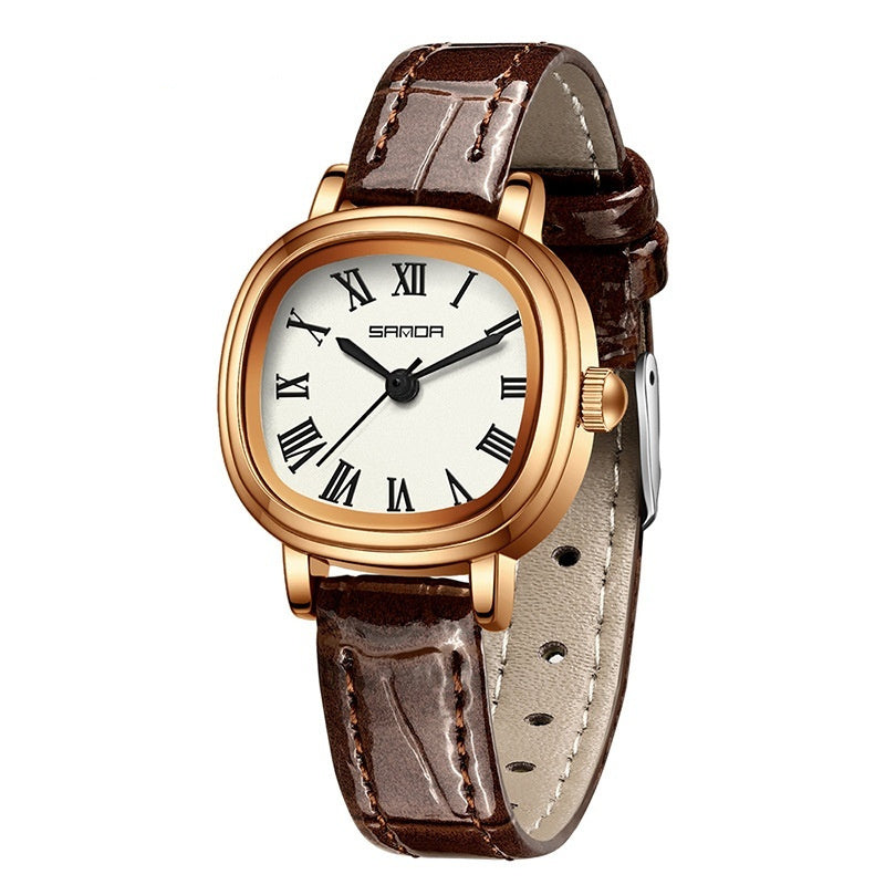 Women's Square Roman Scale Quartz Watch